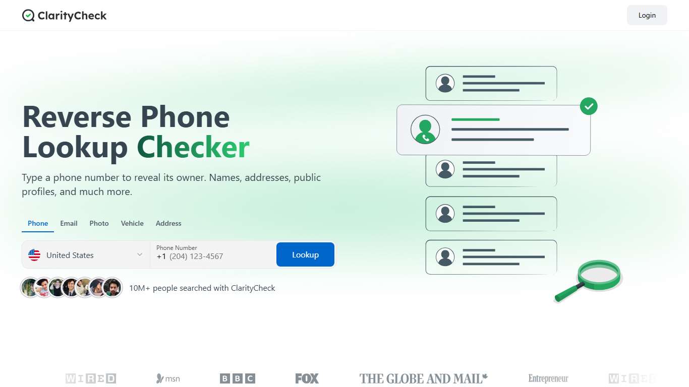 Reverse Phone Lookup & Search - ClarityCheck
